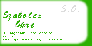 szabolcs opre business card